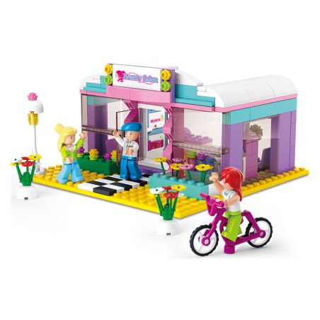 Sluban M38-B0526 Xếp hình lắp ráp ghép mô hình Cửa hàng hình ảnh làm tóc
