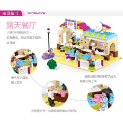 Sluban M38-B0530 Xếp hình lắp ráp ghép mô hình nhà hàng ngoài trời