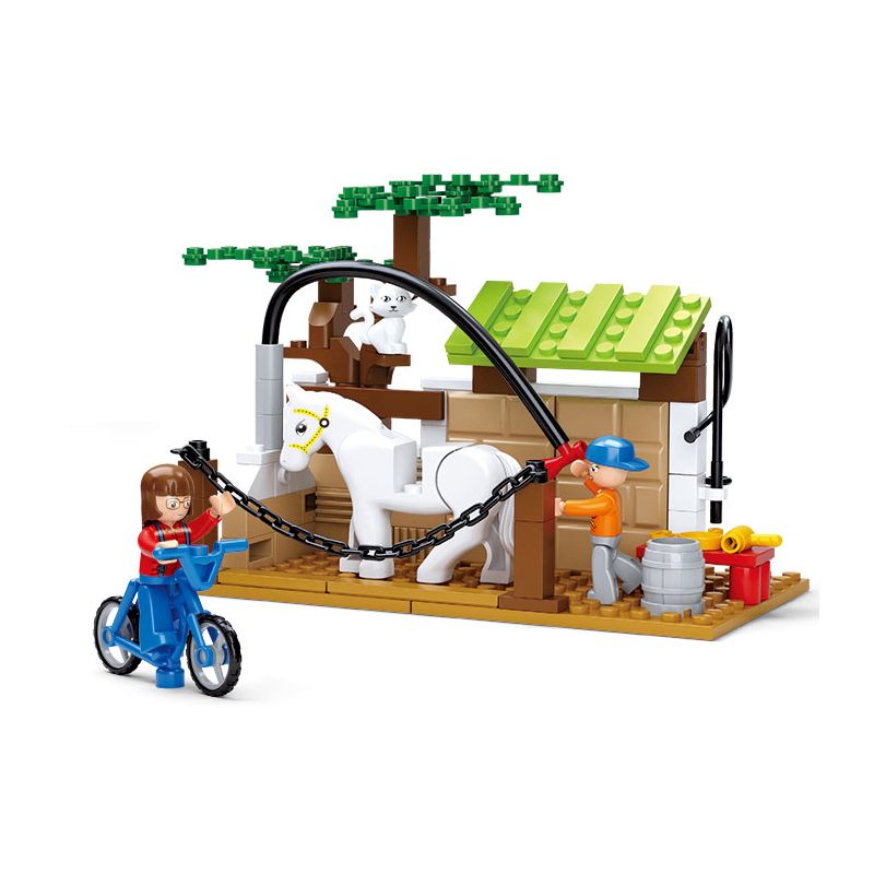 Sluban M38-B0557 Xếp hình lắp ráp ghép mô hình Trạm chăm sóc ngựa