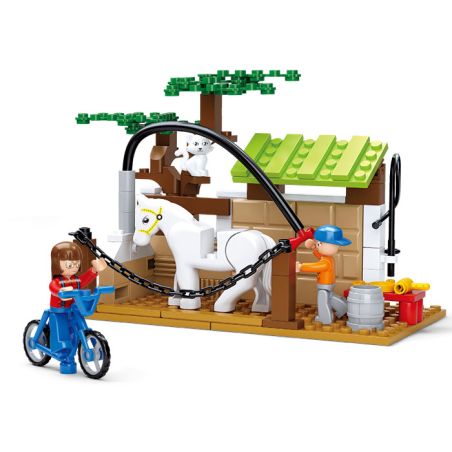 Sluban M38-B0557 Xếp hình lắp ráp ghép mô hình Trạm chăm sóc ngựa