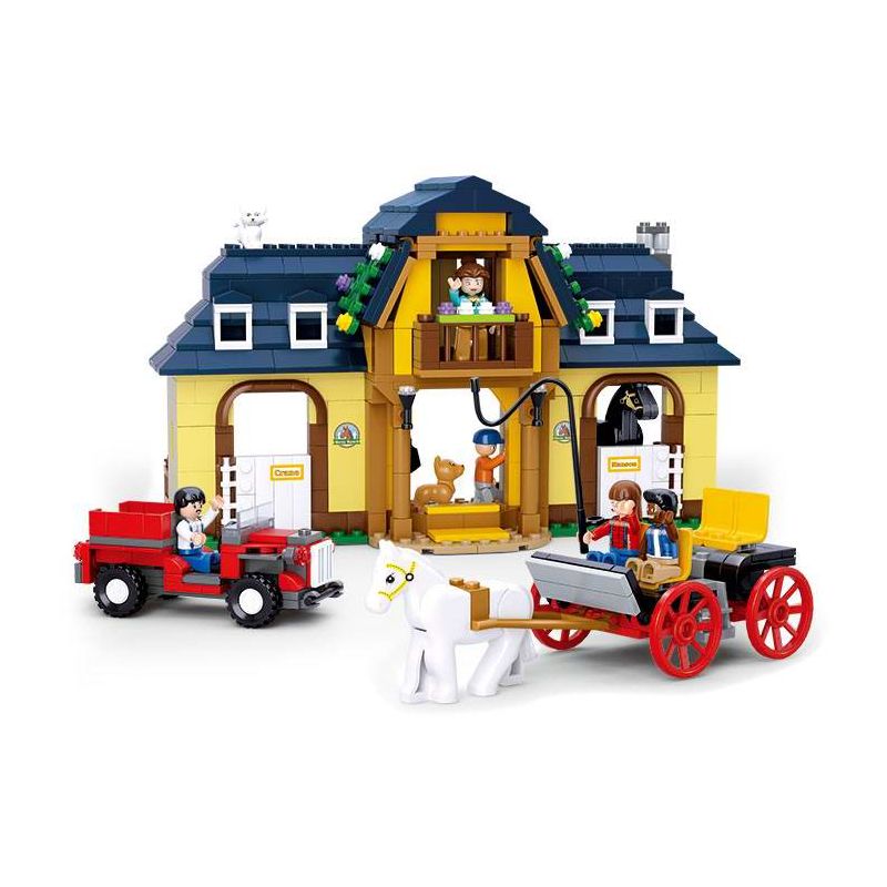 Sluban M38-B0560 Xếp hình lắp ráp ghép mô hình trang trại ngựa