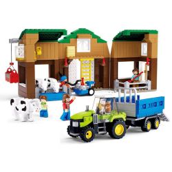 Sluban M38-B0561 Xếp hình lắp ráp ghép mô hình trang trại bò sữa