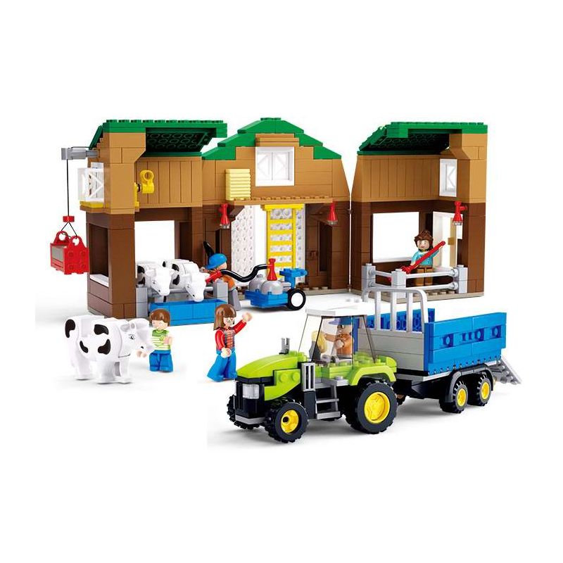 Sluban M38-B0561 Xếp hình lắp ráp ghép mô hình trang trại bò sữa