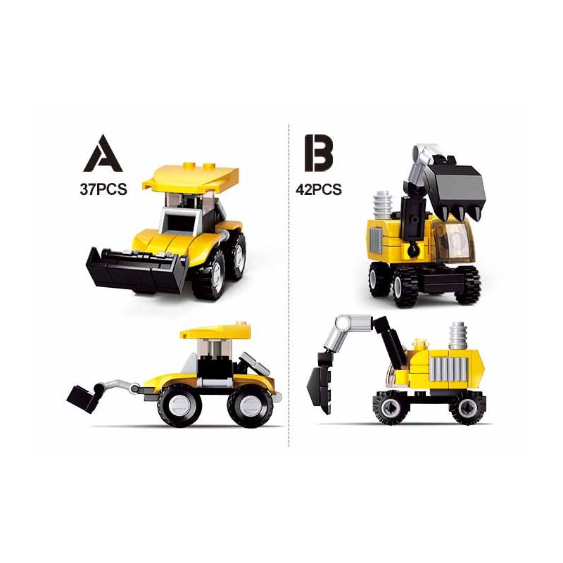 Sluban M38-B0592 Xếp hình lắp ráp ghép mô hình Nhóm kỹ thuật thay đổi sáng tạo N 8 Box Village