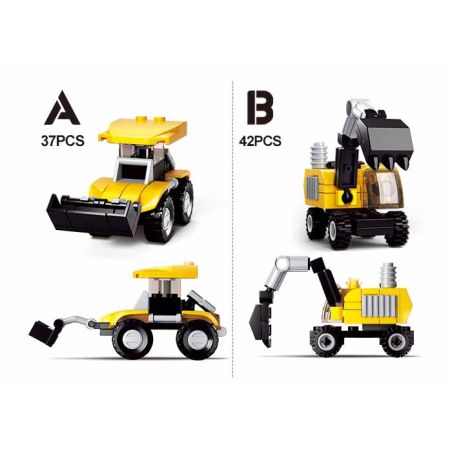 Sluban M38-B0592 Xếp hình lắp ráp ghép mô hình Nhóm kỹ thuật thay đổi sáng tạo N 8 Box Village