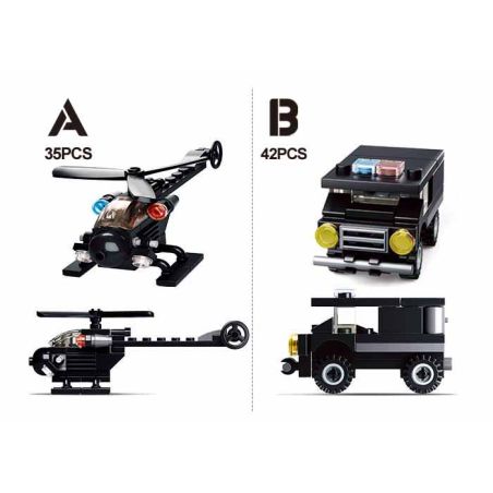 Sluban M38-B0595 Xếp hình lắp ráp ghép mô hình SWAT chống cháy nổ