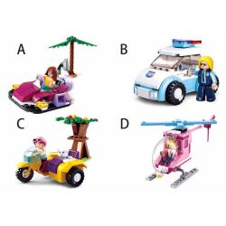 Sluban M38-B0600 Xếp hình lắp ráp ghép mô hình Giấc Mơ Hồng (Mới)-4 Phong Cách Hỗn Hợp Gói