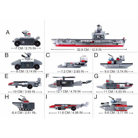 Sluban M38-B0661 Xếp hình lắp ráp ghép mô hình Tàu sân bay Trung Quốc 002