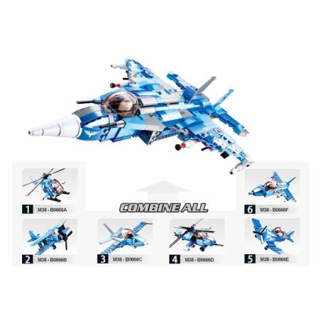 Sluban M38-B0666 Xếp hình lắp ráp ghép mô hình máy bay chiến đấu dựa trên tàu sân bay