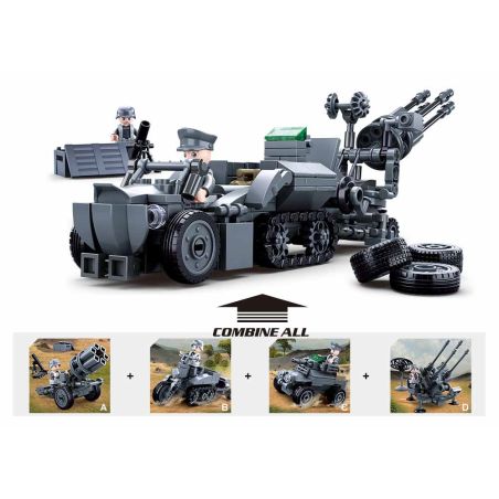 Sluban M38-B0680 Xếp hình lắp ráp ghép mô hình Phương tiện phòng ngừa và kiểm soát tích hợp chiến dịch Bắc Phi