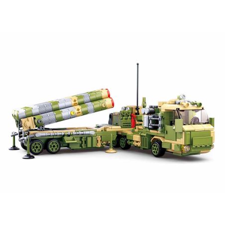 Sluban M38-B0758 Xếp hình lắp ráp ghép mô hình xe phóng tên lửa S-400