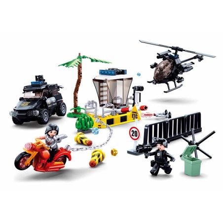 Sluban M38-B0772 Xếp hình lắp ráp ghép mô hình Kiểm soát ma túy biên giới