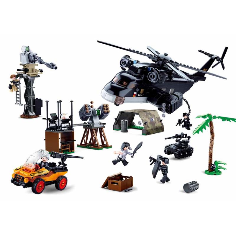 Sluban M38-B0775 Xếp hình lắp ráp ghép mô hình Cuộc đột kích hang ổ