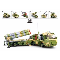 Sluban M38-B0782 Xếp hình lắp ráp ghép mô hình xe phóng tên lửa S-400