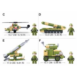 Sluban M38-B0782 Xếp hình lắp ráp ghép mô hình xe phóng tên lửa S-400
