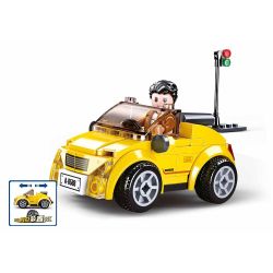 Sluban M38-B0900 Xếp hình lắp ráp ghép mô hình Kéo lùi xe thể thao