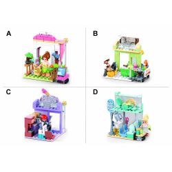 Sluban M38-B1265 Xếp hình lắp ráp ghép mô hình Thành Phố Ước Mơ-Cửa Hàng Nhỏ