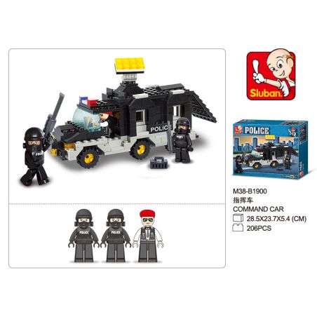 Sluban M38-B1900 Xếp hình lắp ráp ghép mô hình Xe chỉ huy của cảnh sát chống bạo động