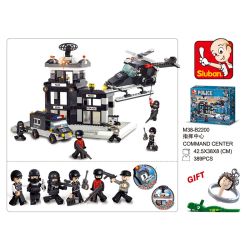 Sluban M38-B2200 Xếp hình lắp ráp ghép mô hình Trung tâm chỉ huy cảnh sát chống bạo động