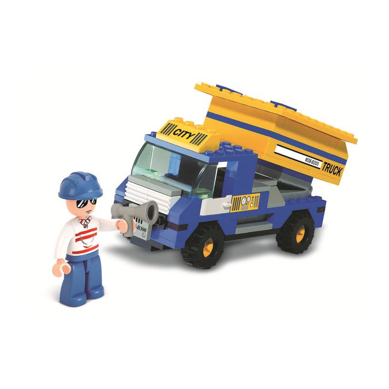 Sluban M38-B300 Xếp hình lắp ráp ghép mô hình SimCity-Xe chở rác