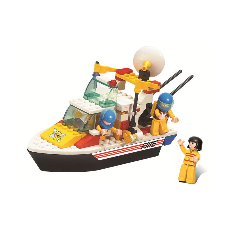 Sluban M38-B3600 Xếp hình lắp ráp ghép mô hình Trung Tâm Cứu Hỏa-Tàu Cứu Hộ 119