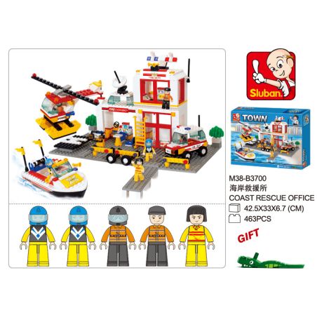 Sluban M38-B3700 Xếp hình lắp ráp ghép mô hình Trạm cứu hộ Trung tâm cứu hỏa-Bờ biển 119