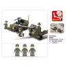 Sluban M38-B5900 Xếp hình lắp ráp ghép mô hình Lực lượng quân đội-Xe địa hình pháo đôi