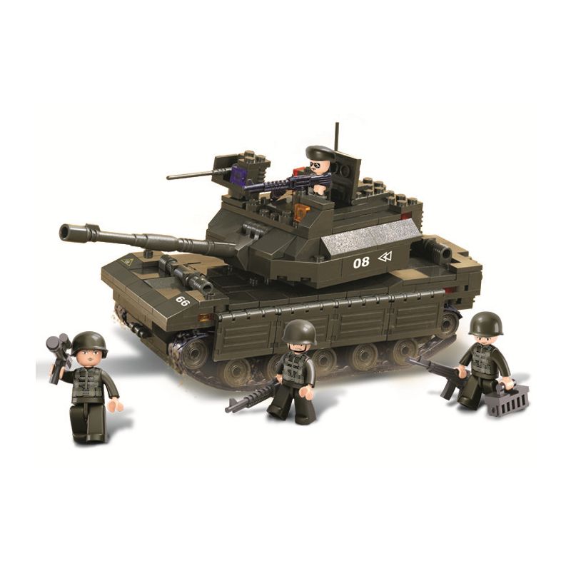 Sluban M38-B6500 Xếp hình lắp ráp ghép mô hình Lực lượng Lục quân-Xe tăng chiến đấu chủ lực