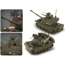 Sluban M38-B6500 Xếp hình lắp ráp ghép mô hình Lực lượng Lục quân-Xe tăng chiến đấu chủ lực