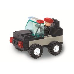 Sluban M38-B700 Xếp hình lắp ráp ghép mô hình Cảnh sát chống bạo động-xe cảnh sát nhỏ