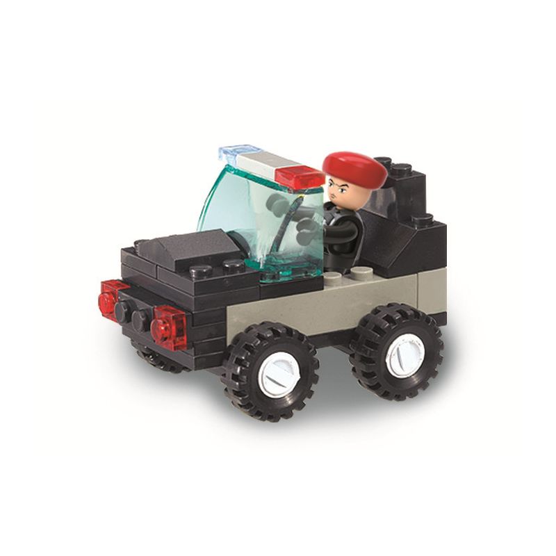 Sluban M38-B700 Xếp hình lắp ráp ghép mô hình Cảnh sát chống bạo động-xe cảnh sát nhỏ