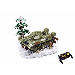 Sluban M38-B7072 Xếp hình lắp ráp ghép mô hình xe tăng T34 76S