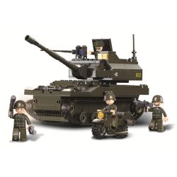 Sluban M38-B9800 Xếp hình lắp ráp ghép mô hình Lực lượng Lục quân-Xe tăng K9