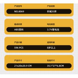 IM.Master QIHUI 8069 Xếp hình lắp ráp ghép mô hình Bậc thầy vũ khí: Cybervali