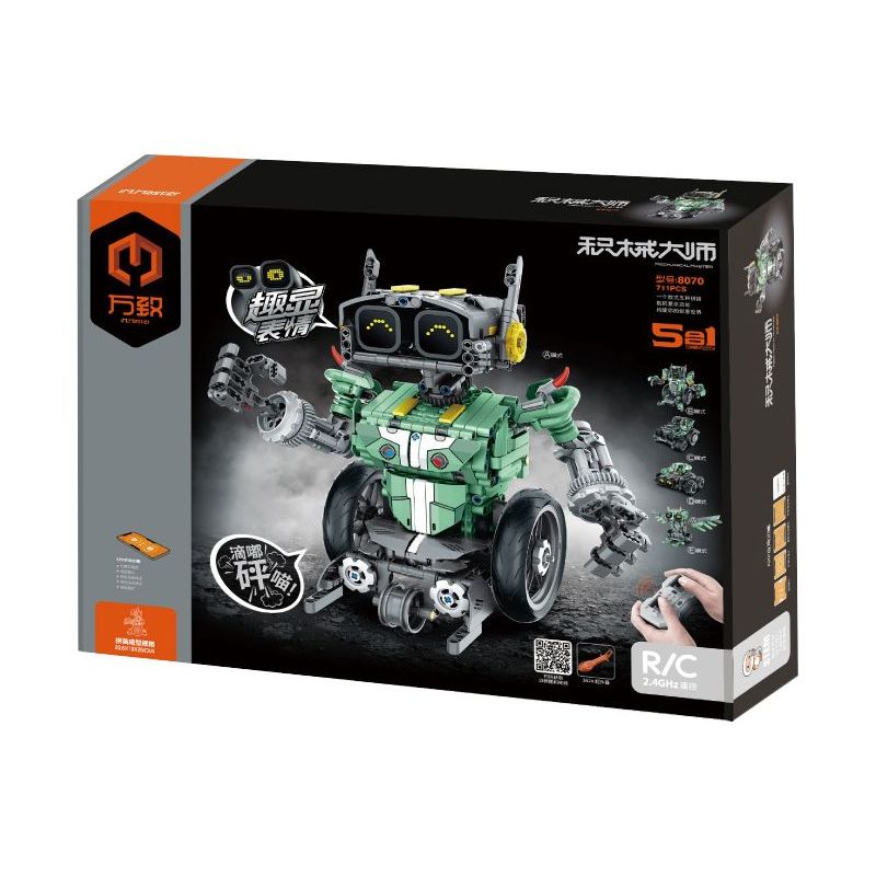 IM.Master QIHUI 8070 Xếp hình lắp ráp ghép mô hình Bậc thầy về máy móc: Robot lập trình năm trong một