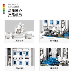 WANGE LIGAO Dr.Luck 4212-2 Trevi Fountain-Rome, Italy Xếp hình lắp ráp ghép mô hình Đài phun nước La Mã Trevi