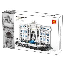 WANGE LIGAO Dr.Luck 4212-2 Trevi Fountain-Rome, Italy Xếp hình lắp ráp ghép mô hình Đài phun nước La Mã Trevi