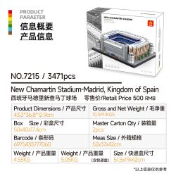 WANGE LIGAO Dr.Luck 7215 New Chamartin Stadium Madrid, Kingdom of Spain Xếp hình lắp ráp ghép mô hình Sân vận động Chamartin mới, Madrid, Tây Ban Nha