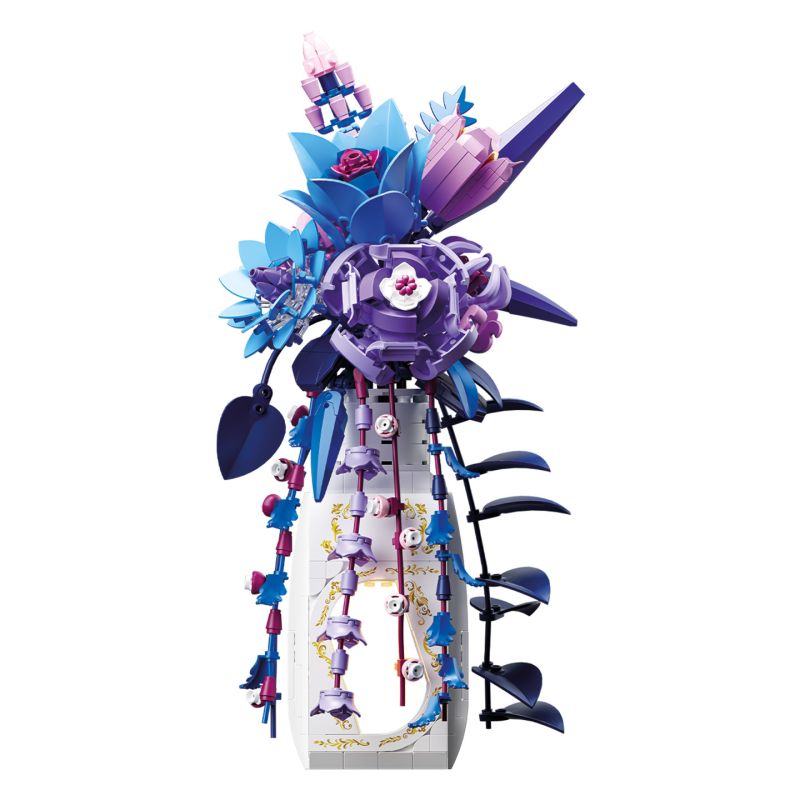 WANGE LIGAO Dr.Luck 3421 Floral Ode of Light Xếp hình lắp ráp ghép mô hình Thơ ca những bông hoa nổi