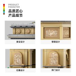 WANGE LIGAO Dr.Luck 5223-2 Arc de Triomphe Paris, France Xếp hình lắp ráp ghép mô hình Khải Hoàn Môn ở Paris, Pháp