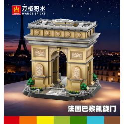 WANGE LIGAO Dr.Luck 5223-2 Arc de Triomphe Paris, France Xếp hình lắp ráp ghép mô hình Khải Hoàn Môn ở Paris, Pháp