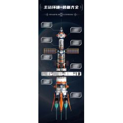 JAKI CK028 Xếp hình lắp ráp ghép mô hình Space Fun: Trạm vũ trụ Dawn Ring