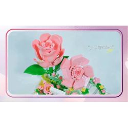 WOMA C2020 Xếp hình lắp ráp ghép mô hình Cầu Thang Hoa Hồng Đón Giấc Mơ Khung Ảnh Hoa