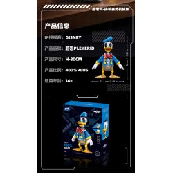 Pleyerid M38-LS092 Xếp hình lắp ráp ghép mô hình Phiên bản cơ khí điện tử lắp ráp Disney Donald Duck 400%Plus