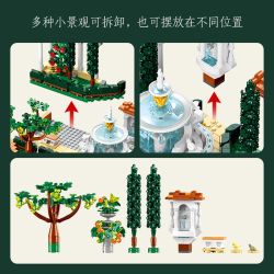 JIESTAR 57032 Fountain Square Xếp hình lắp ráp ghép mô hình Quảng trường đài phun nước sân trong