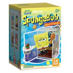 AREA-X AB0081 Xếp hình lắp ráp ghép mô hình SpongeBob SquarePants: Một ngày trên bãi biển