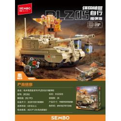 SEMBO 203262 Xếp hình lắp ráp ghép mô hình Một đất nước hùng mạnh: Pháo tự hành PLZ05
