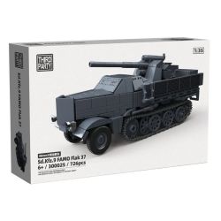 ThirdParty 300025 SD.KFZ.9 Famo Flak 37 Xếp hình lắp ráp ghép mô hình Tàu sân bay pháo 88mm của Đức 1:35