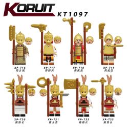 KOURIT KT1097 KOURIT XP-716 KOURIT XP-717 KOURIT XP-718 KOURIT XP-719 KOURIT XP-720 KOURIT XP-721 KOURIT XP-722 KOURIT XP-723 Xếp hình lắp ráp ghép mô hình Triều đại nhà Thương và nhà Chu 8 loại nhân vật nhỏ
