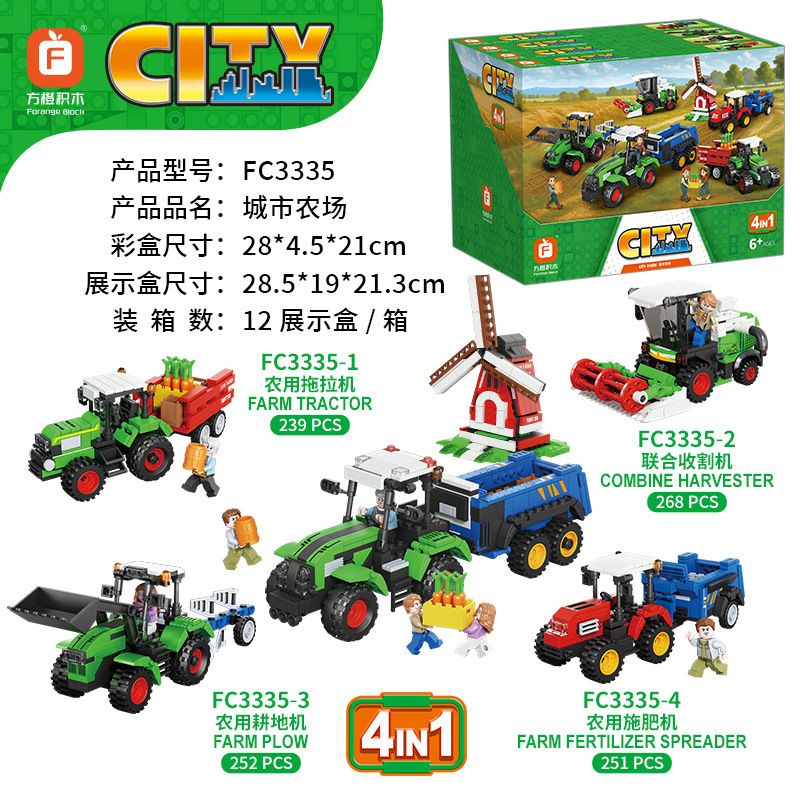 Forange FC3335 Xếp hình lắp ráp ghép mô hình xe nông trại